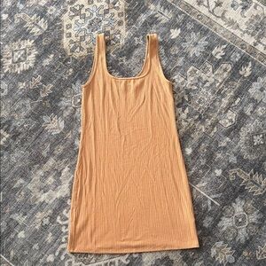 Abercrombie & Fitch Ribbed Camel Mini Dress, size M